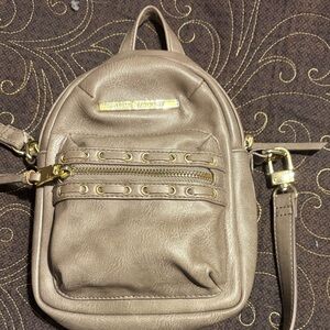 Steve Madden Gold Accent Brown Backpack